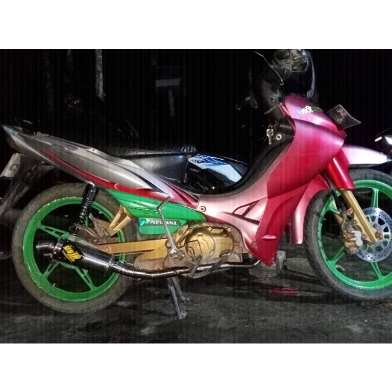 leheran knalpot Supra fit x Inlet 38 mm Jupiter z force Vega ZR r Astrea grand Shogun smash kirana