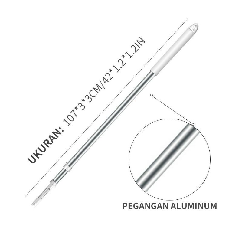 Pegangan Panjang Long Handle Pel Sapu Diperluas Pembersihan