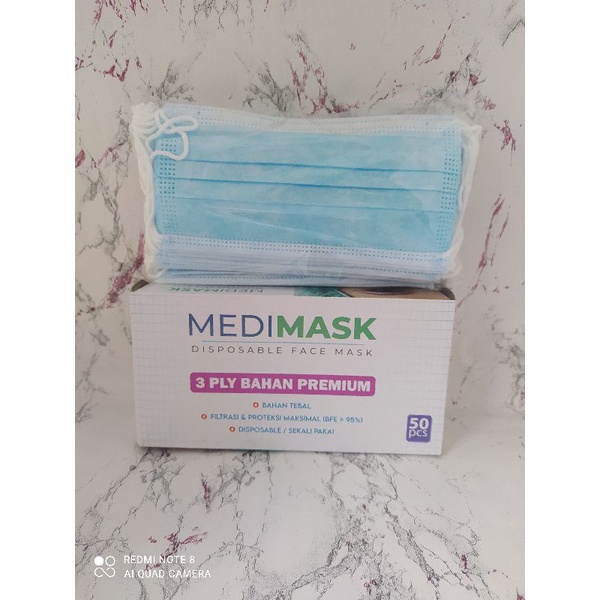 masker medimask 3ply izin kemenkes isi 50lembar