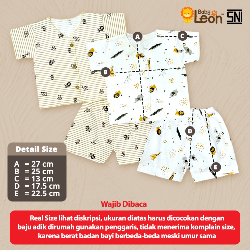 Setelan Baju Bayi + Celana Bayi BABY LEON Newborn Baru Lahir SBJ-8790 SBJ-8791 Celana Panjang Bayi Celana Pendek bayi Baju Lengan Panjang Bayi Baju Lengan Pendek bayi Kaos Bayi Pakaian Bayi Perlengkapan Bayi BH-8799