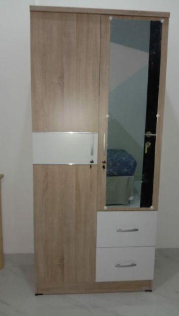Lemari Pakaian 2 Pintu Cermin Lpt 028