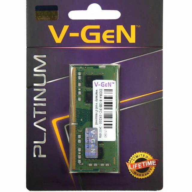 SODIMM DDR4 8GB PC-19200 / 2400MHz V-GeN Platinum RAM Laptop Vgen