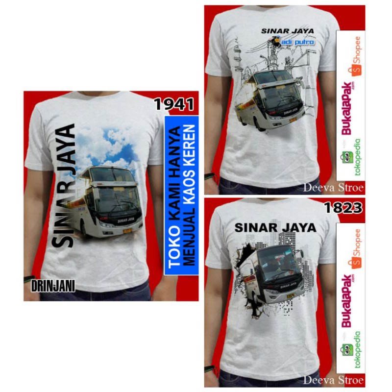 kaos baju bus bis sinar jaya