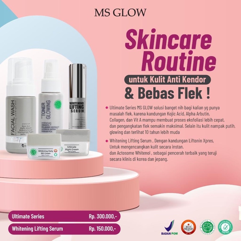 Paket Wajah Ultimate & Serum Lifting MS GLOW