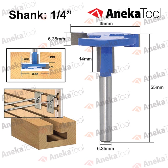 Mata Profil T Slot / T Slot Router Bit / Mata Bor T / Bor Jalur