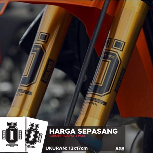 

STIKER/STICKER PRINTING SHOCK TELESKOPIK USD OHLINS PRESSURIZED
