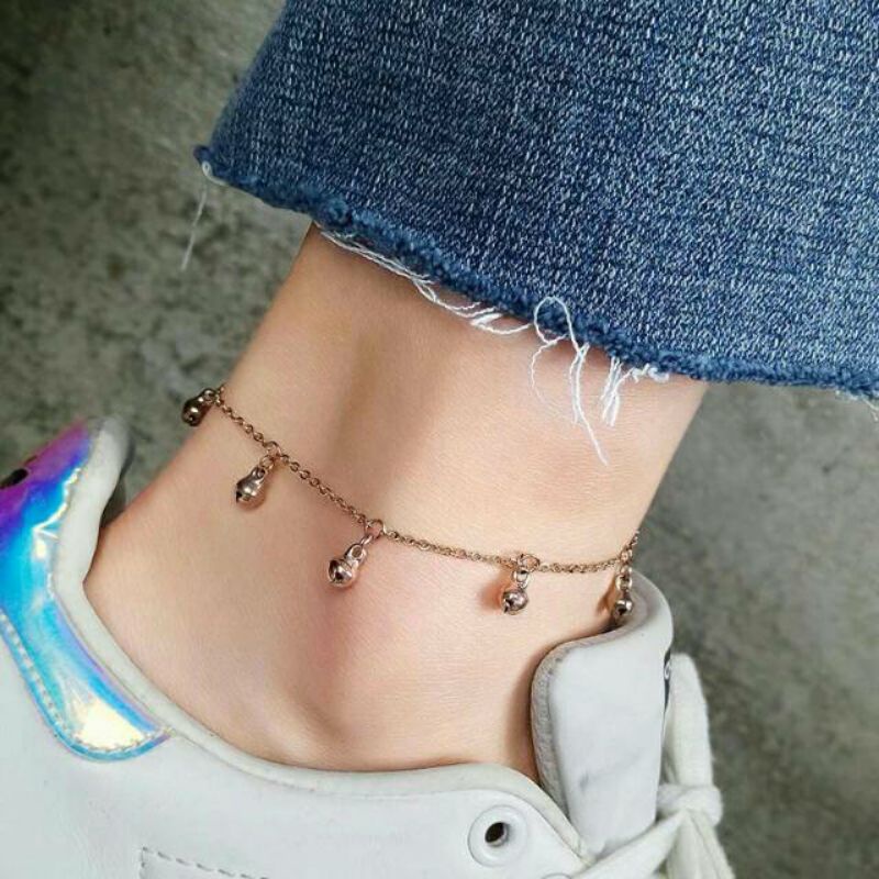 GG Gelang Kaki Lonceng Serangkai Titanium#GK-117