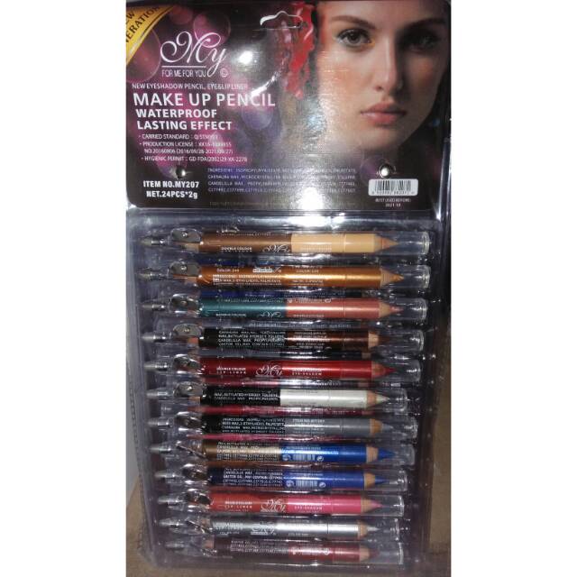 

eyeshadow pensil 2in1 my papan 24pc