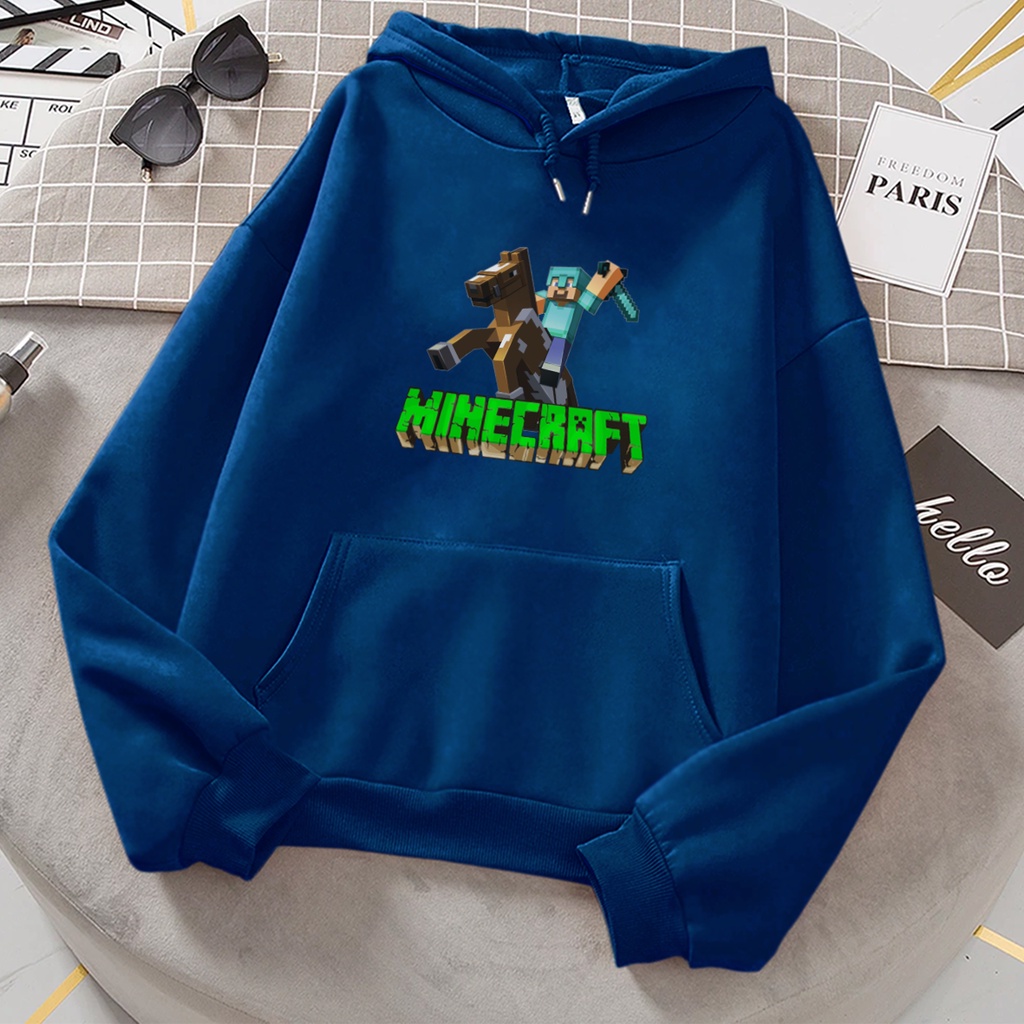 Sweater hoodie anak perempuan HORSE OF MINECRAFT baju anak cewek cowok