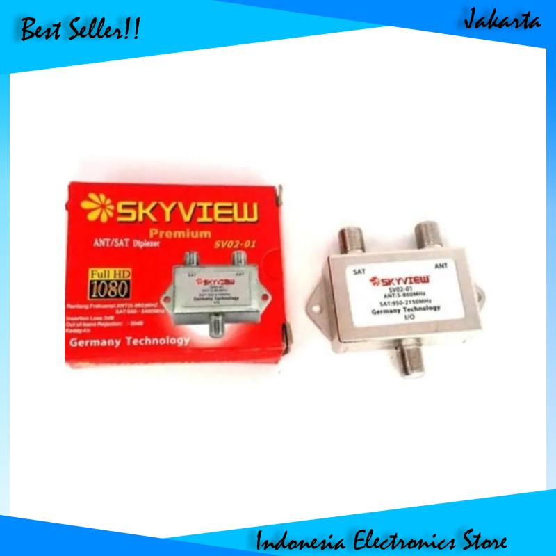Menggabungkan Antena UHF & Parabola Skyview Mixer Duplixer Bergaransi IES