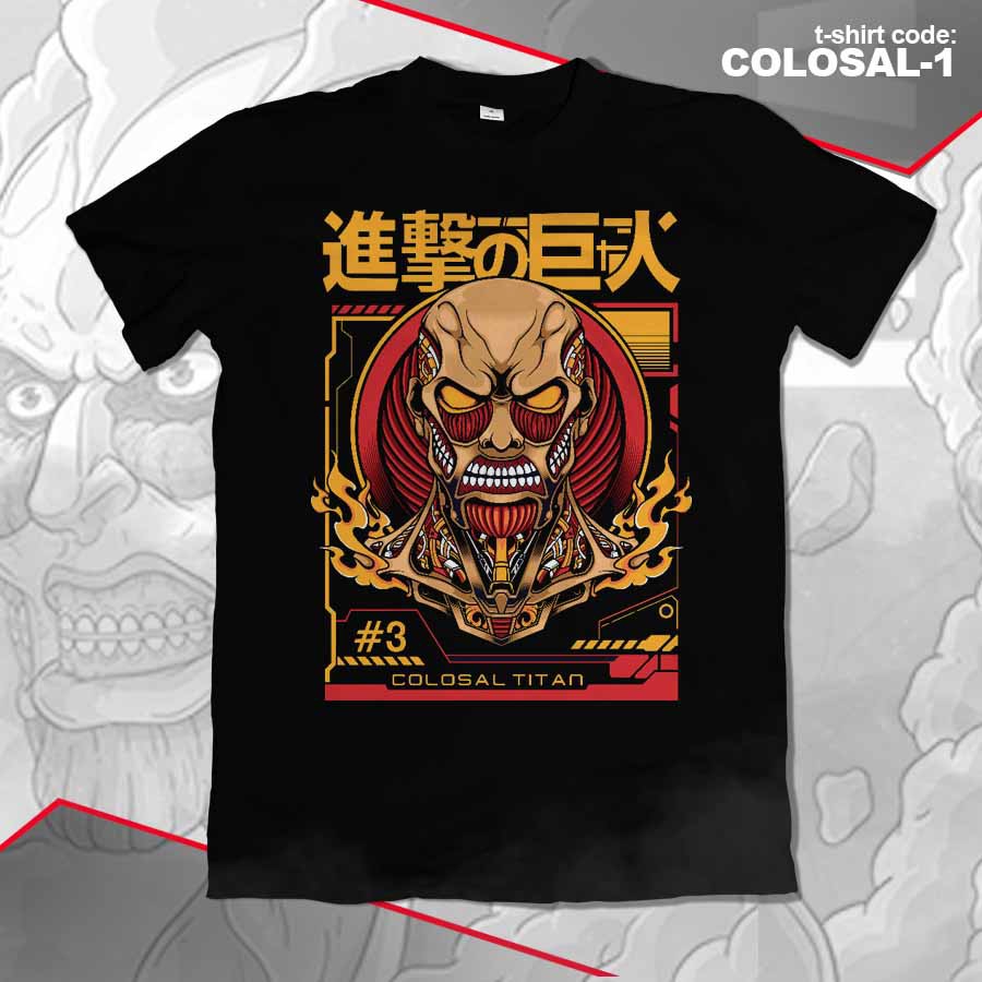 KAOS COLOSSAL TITAN, SNK. STOK SELALU READY Ukuran XS Sampai 4XL