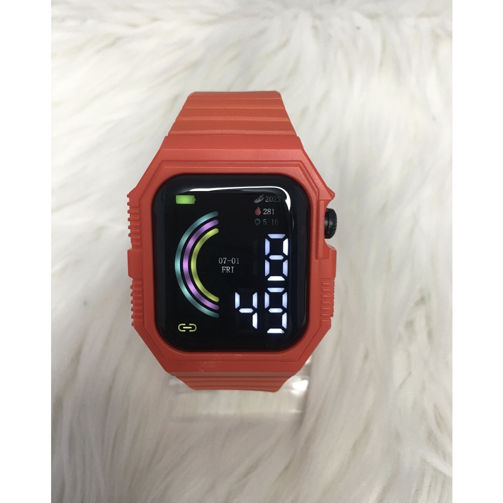 JAM TANGAN PRIA WANITA STRAP RUBBER LED R9S