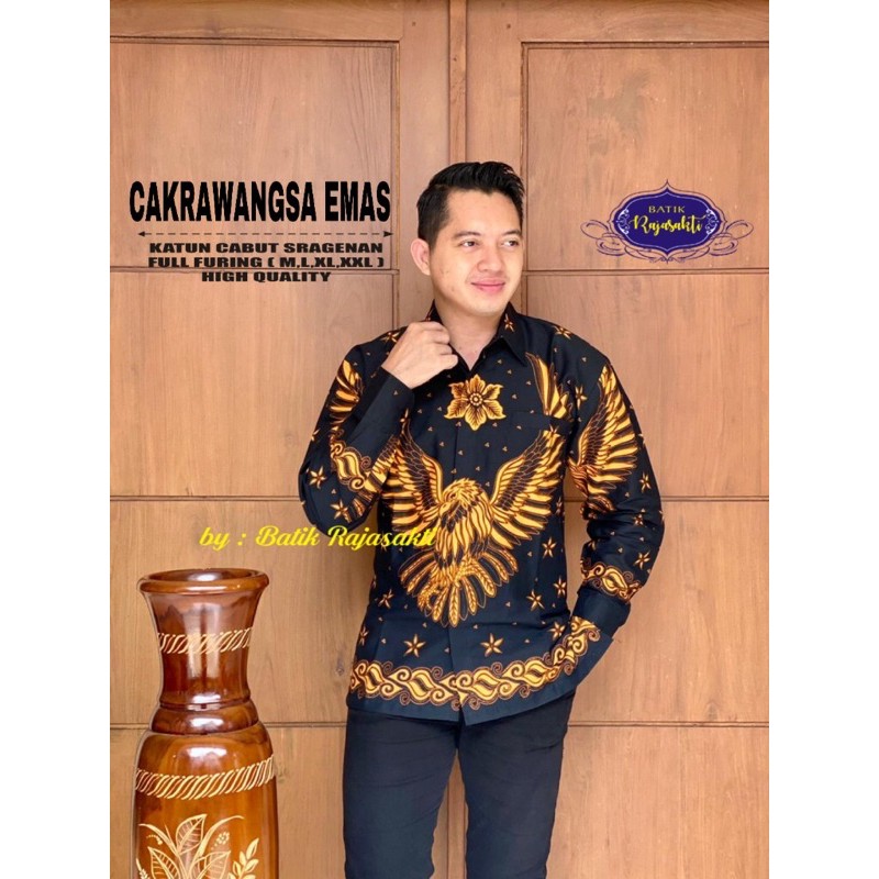 Batik Modern CAKRAWANGSA EMAS Full Furing Katun Halus Sragenan Size M-XXL High Quality