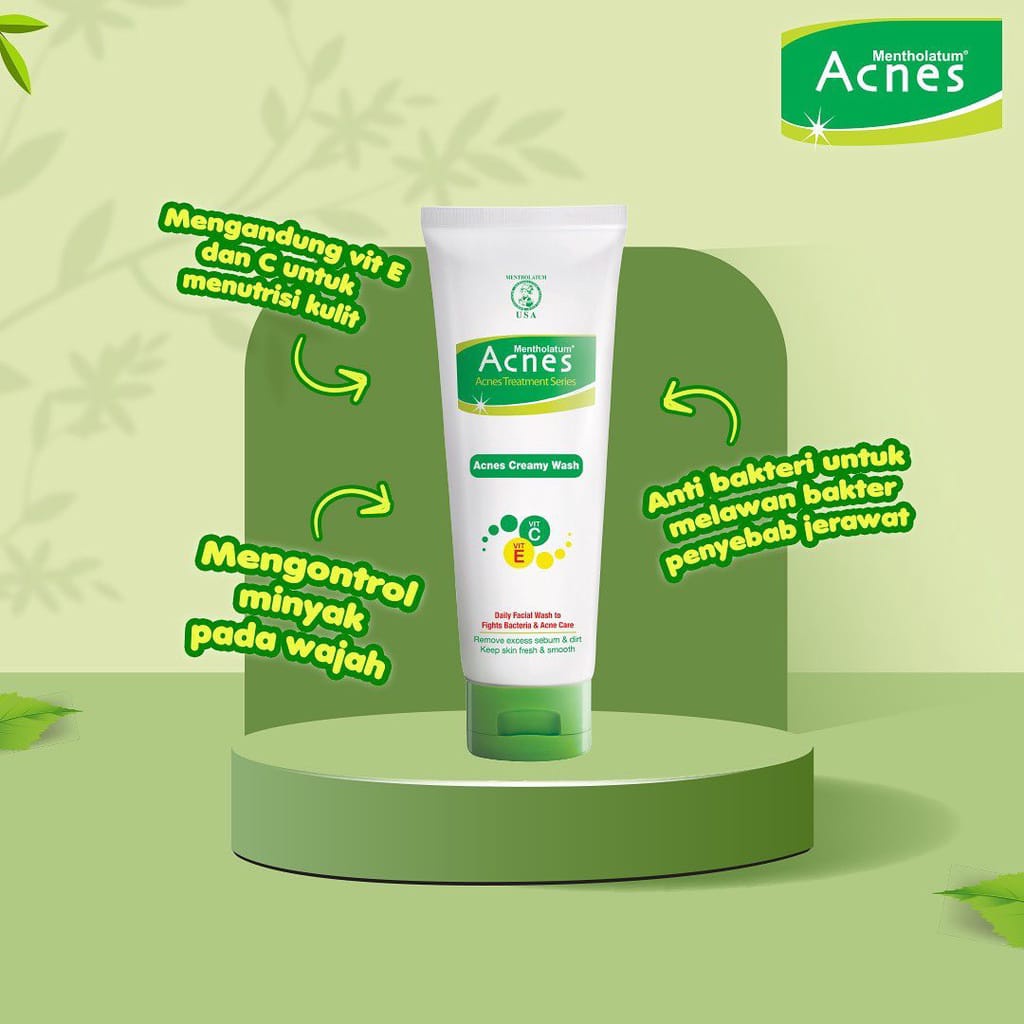 ACNES Creamy Wash Acnes Facial Wash Acnes Spot Care Acnes Cream Sabun Cuci Muka Acnes Complete White