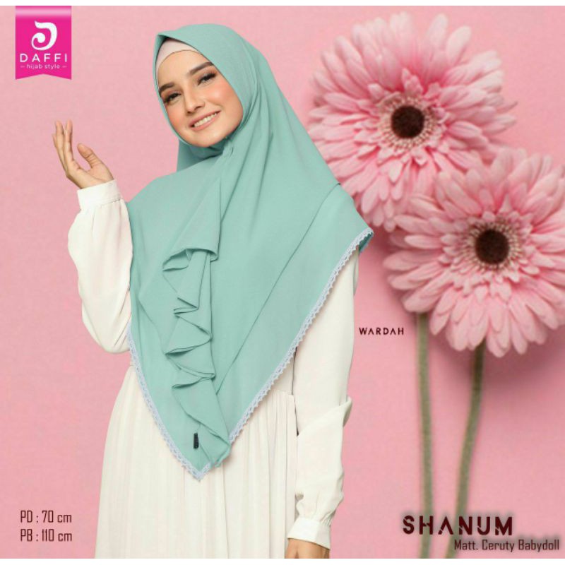 Khimar ORI Daffi Hijab - SHANUM Hijab Rempel Matt Ceruty Babydoll