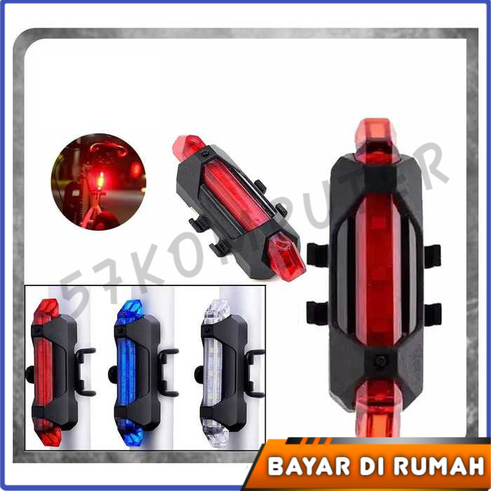 Lampu Belakang Sepeda LEDRECHARGABLE WATERPROOF ANTI AIR MURAH