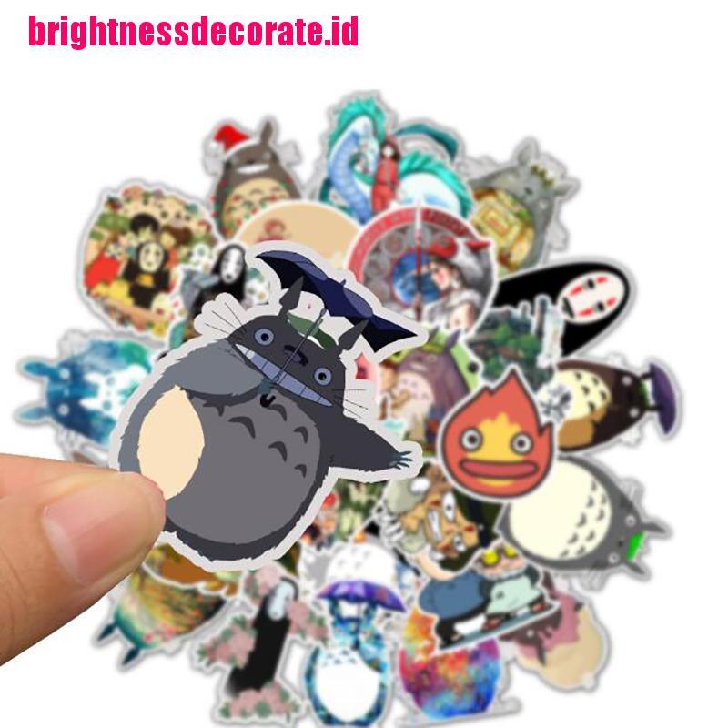 BrightID 50Pcs miyazaki hayao classic Japan anime sticker For bike laptop book motorcycle