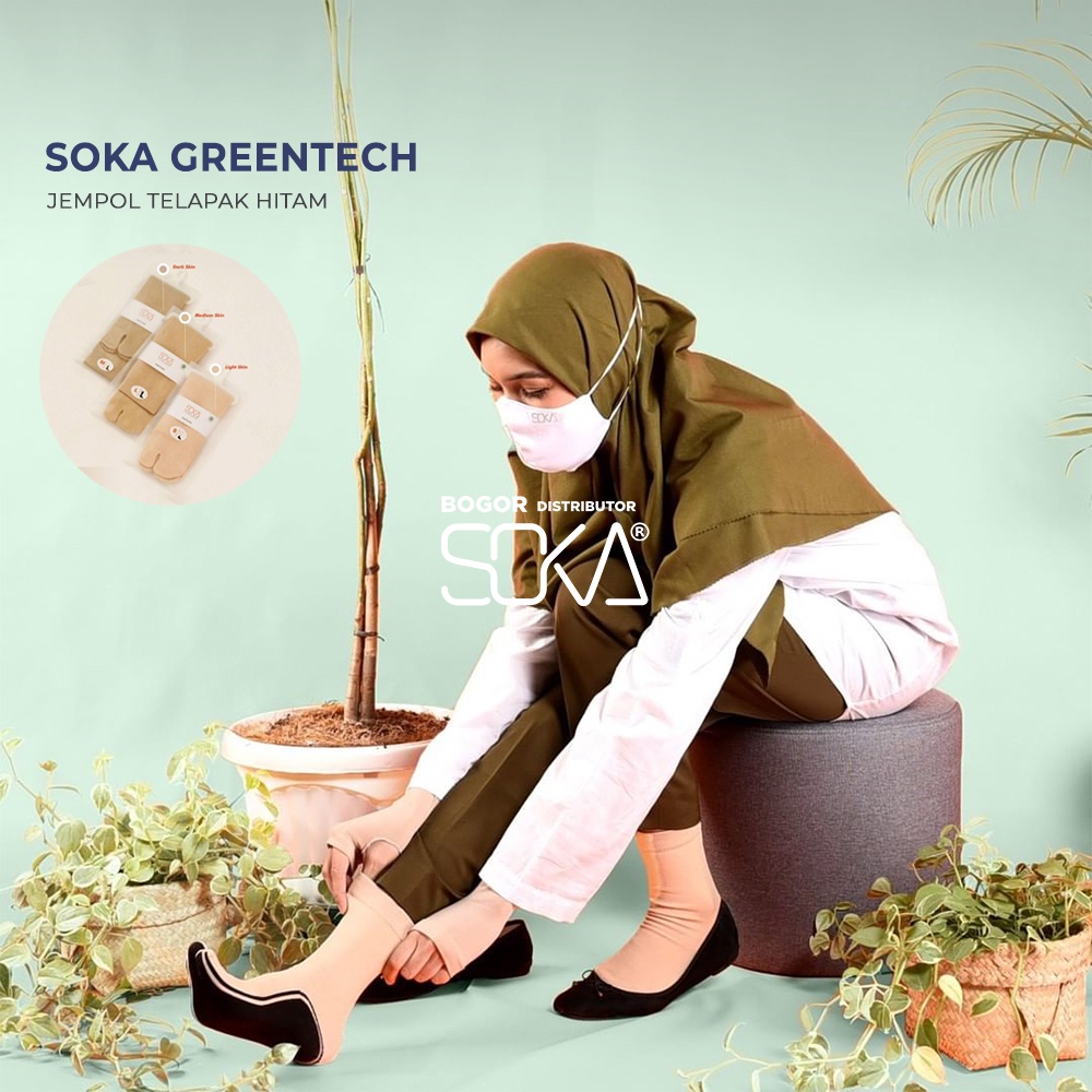 Soka Green Tech - Kaos Kaki Jempol Telapak Hitam