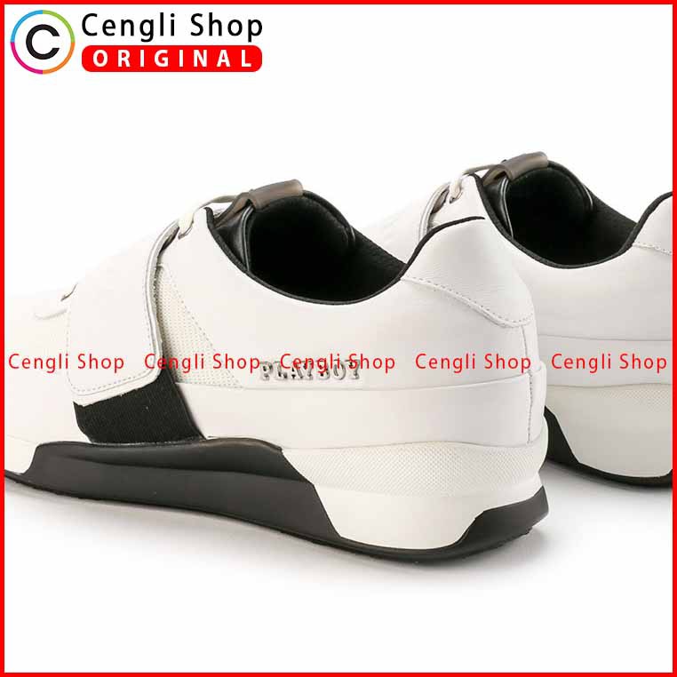 SEPATU PLAYBOY SNEAKER CASUAL PRIA ORIGINAL KULIT ASLI PUTIH PLK9