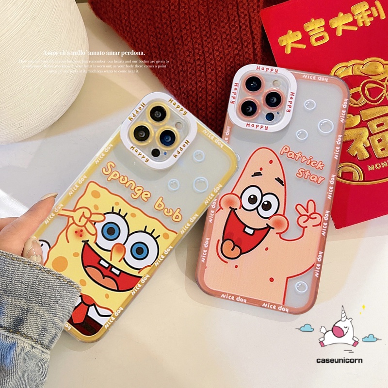 Soft Tpu Bening Lucu SpongeBob Phone Case Xiaomi Redmi Note8 9 10S 9Pro 9S 11 11S 10 Pro Redmi 10A 10 A1 9A 9 9T 10 10C 9C Nfc Poco F4 M3 X3 M4 Pro Nfc