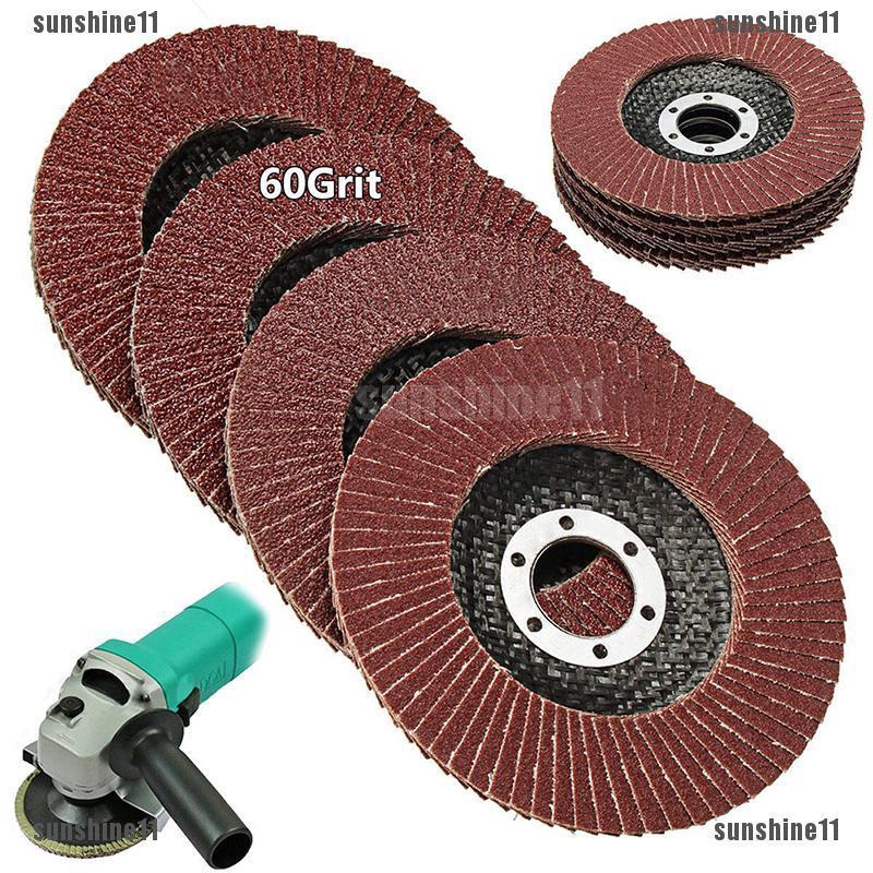 Sun 115mm 4 5 Flap Wheels Grinding Sanding Discs 60 Grit Angle Grinder Shopee Indonesia