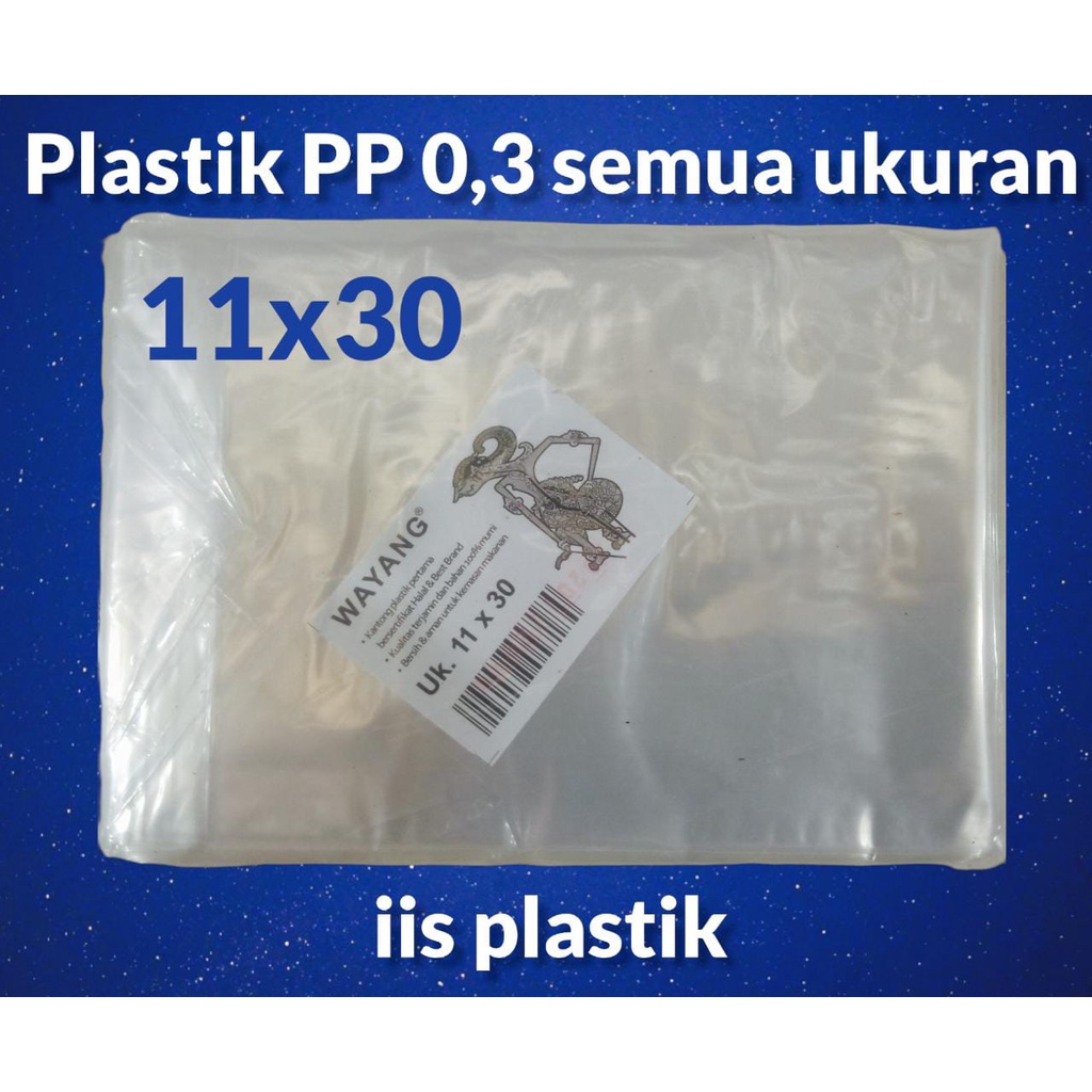 kantong plastik PP bening UMUM / plastik asesoris / lumpia kue kering dll / plastik bening semua ukuran