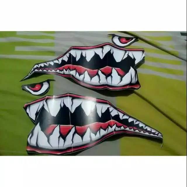 Tiger shark/gigi hiu untuk motor Nmax dan Vespa