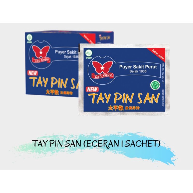 

Tay Pin San Cap Kupu Kupu - Puyer Sakit Perut 1 sachet