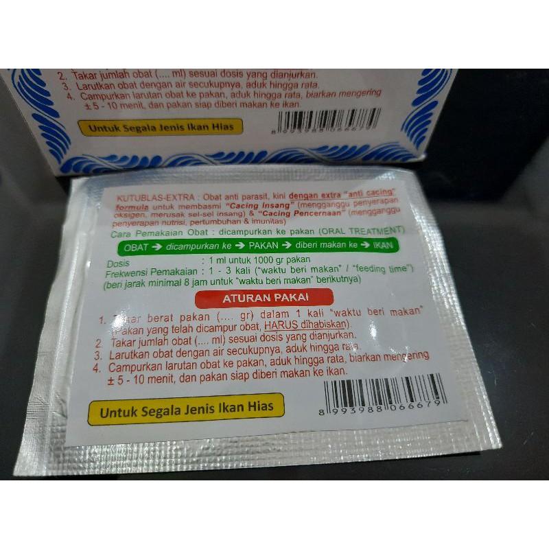 Obat ikan hias Anti parasit anti cacing AKARI AA KUTUBLAS EXTRA 1ML