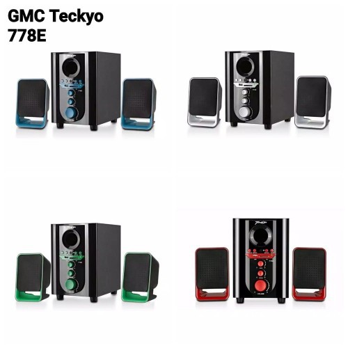 Speaker Aktif Bluetooth GMC Teckyo 778E Multimedia Radio USB Super Bass - Varian Warna