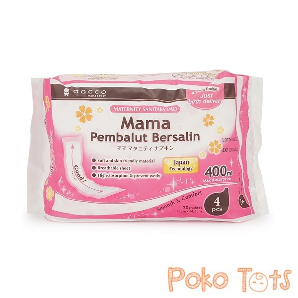 Dacco Mama Maternity Sanitary Pad isi 4 Pembalut Bersalin Mama Pad WHS