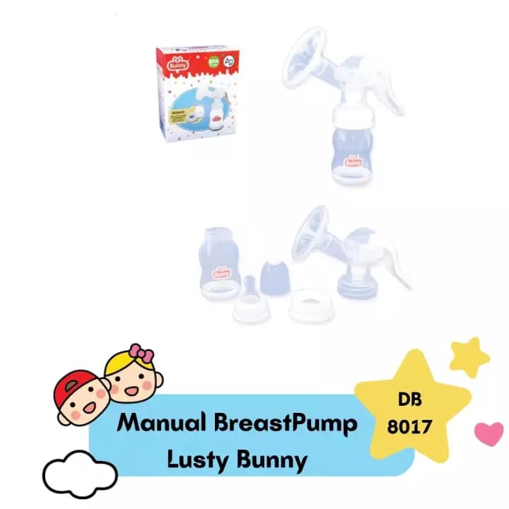 Bunny  DB 8017 Manual Breast Pump BPA FREE Pompa Asi Lusty Bunny