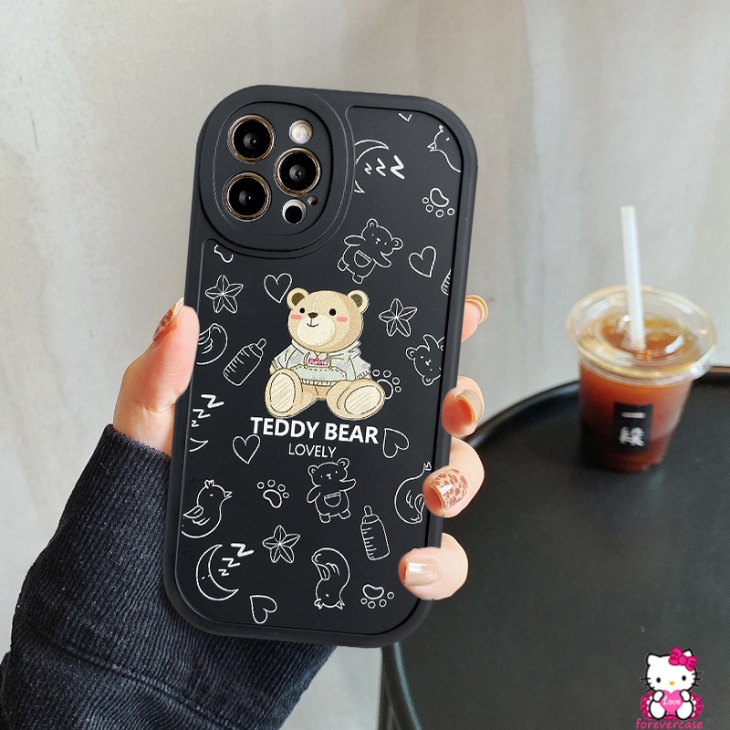 Soft Case Bahan TPU Motif Teddy Bear Untuk OPPO A96 A76 A12 A52 A55 A15s A1K A16K A16 A15 A95 A31 A54 Reno 7Z 5 7 6 4F A9 A5 2020 A733 A3 A52 A7S A16