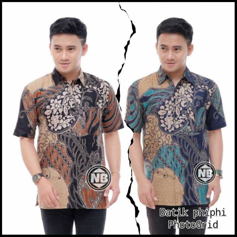 KEMEJA BATIK LENGAN PENDEK TERMURAH #5( ORIGINAL )