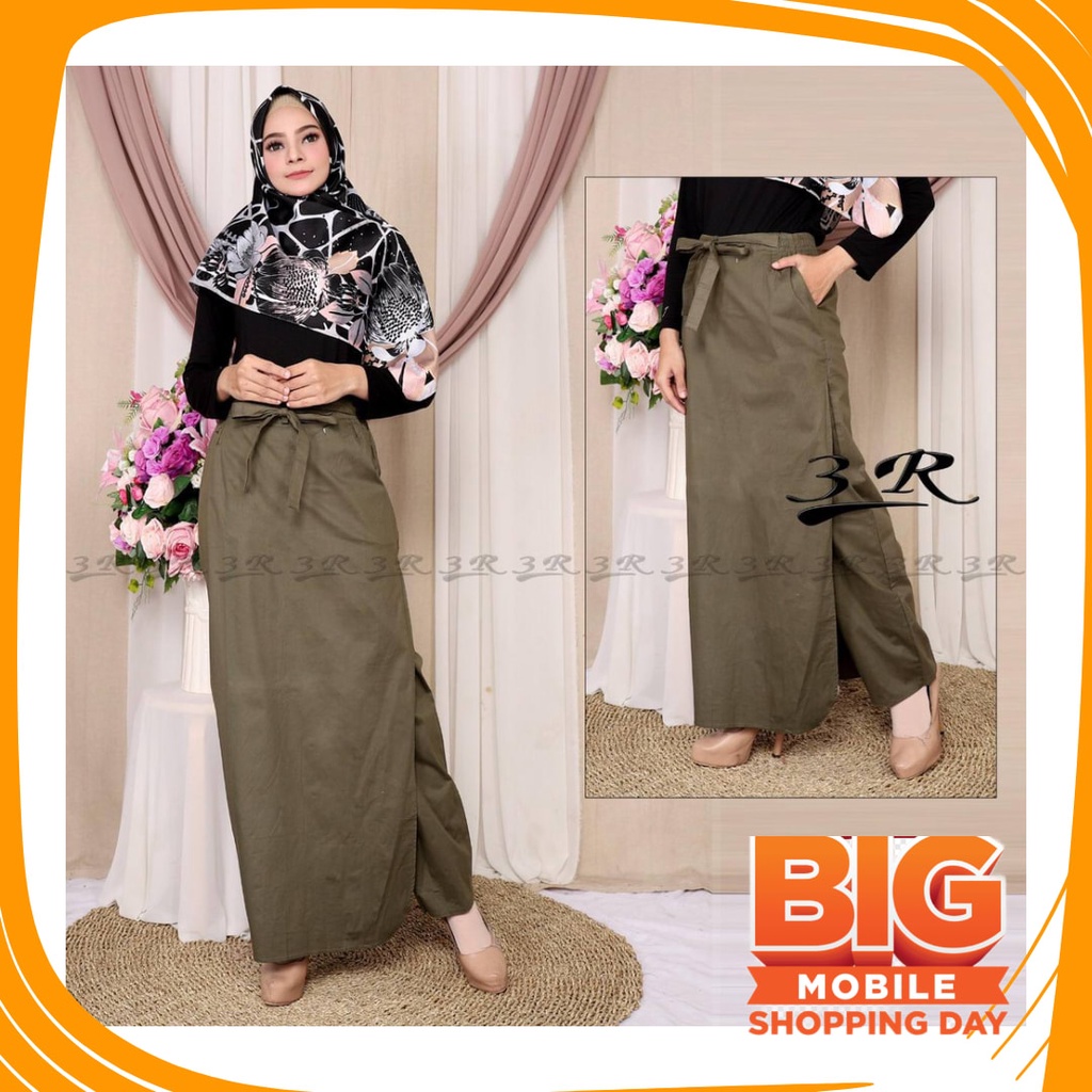 Plisket Jins Dnim MEkar biru merah hitam kuning hijau putih abu /  ROK CELANA MUSLIMAH KEKINIAN | RO