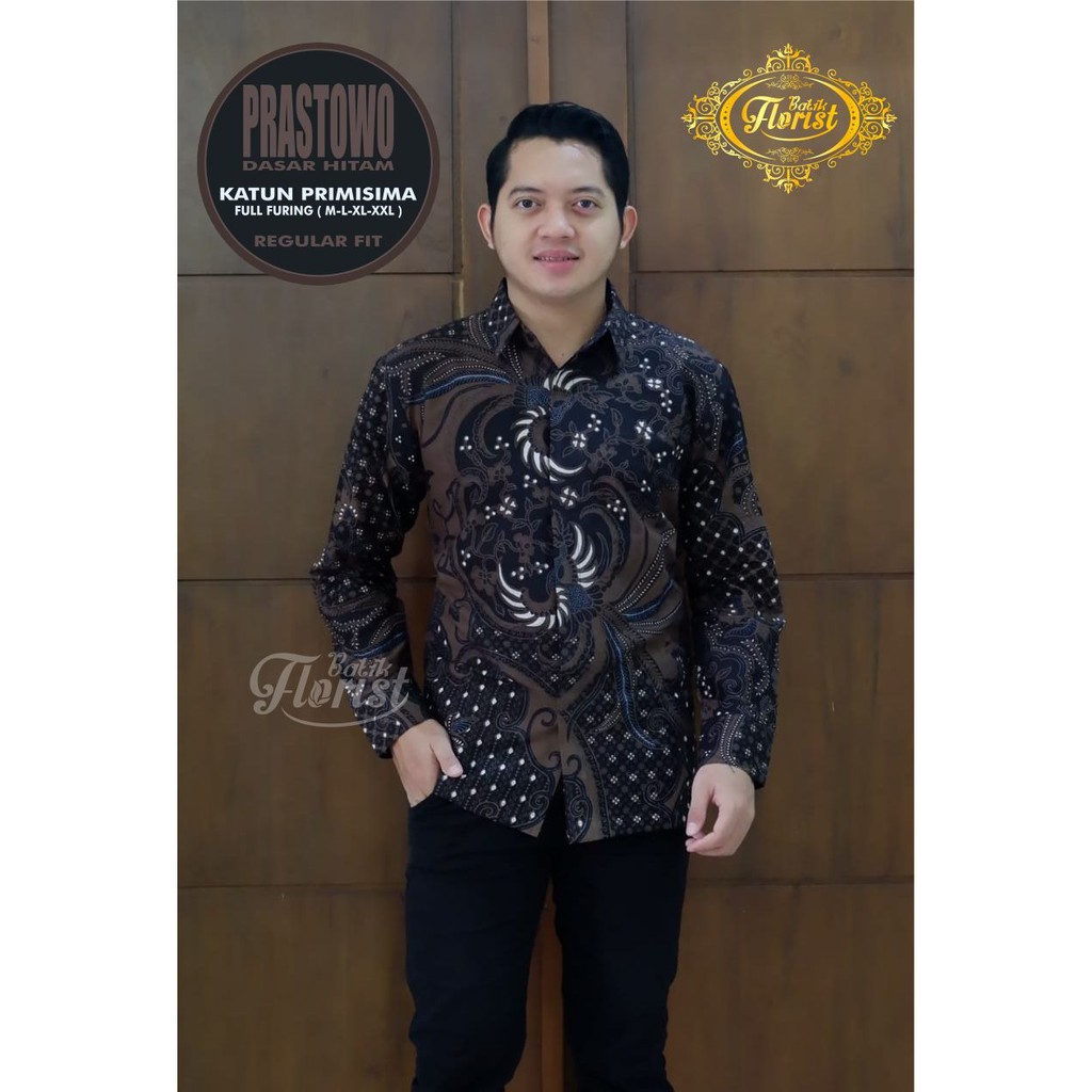 PRASTOWO Kemeja Batik Pria Full Furing Bahan Katun Halus Primisima