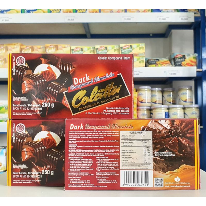 

HG Colatta Dark Compound Chocolate 250Gr / Coklat Colatta 250Gr / Coklat Dark Colatta 250Gr