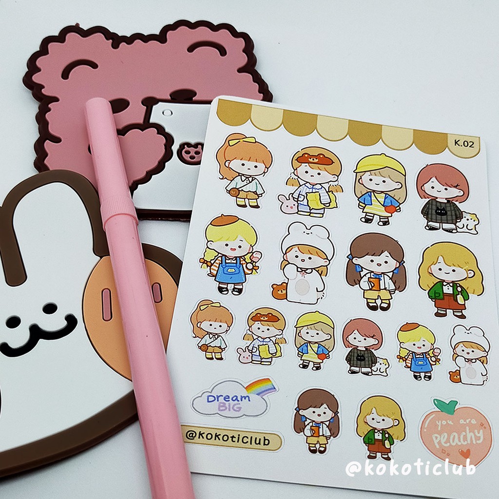 

Sticker Kartun Korea/Sticker Deco/Sticker Aestetic/Sticker Tumblr