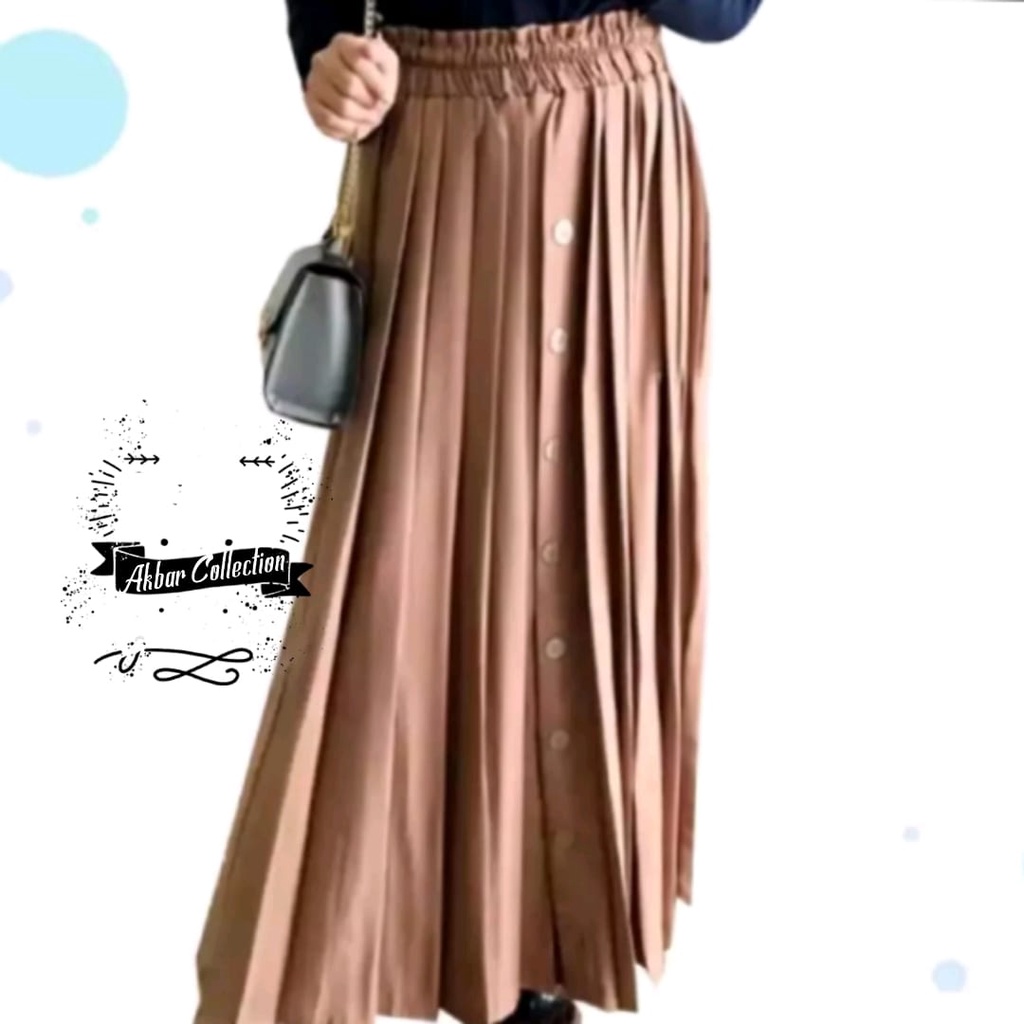 ROK / ROK EXTRA PANJANG / ROK WANITA TINGGI / ROK MURAH / COD-Krem