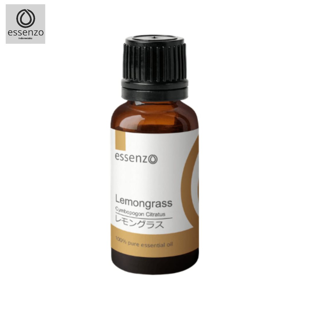 Essenzo Lemongrass Essential Oil 20 mL - Minyak Atsiri Serai - Solusi Pre Menstrual Syndrome (PMS)