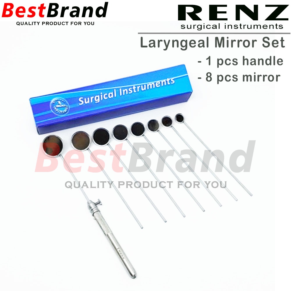 RENZ Kaca Laring 8 Laryngeal Mirror Set