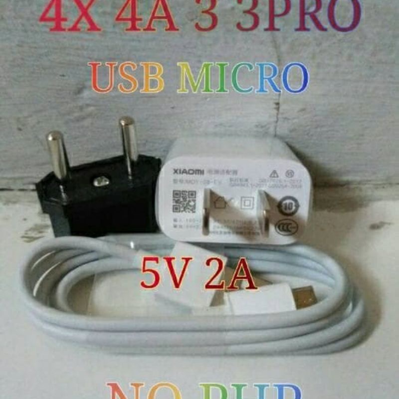 CHARGER XIOMI (2A 5V) REDMI 4X 4A 4 3 S 3PRO  (MDY-08-EV)  MICRO USB