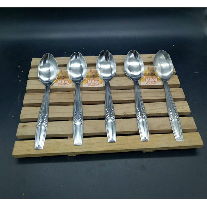 Sendok Teh Warteg Stainless Steel per 6pc - Sendok Teh Stainless Kopi