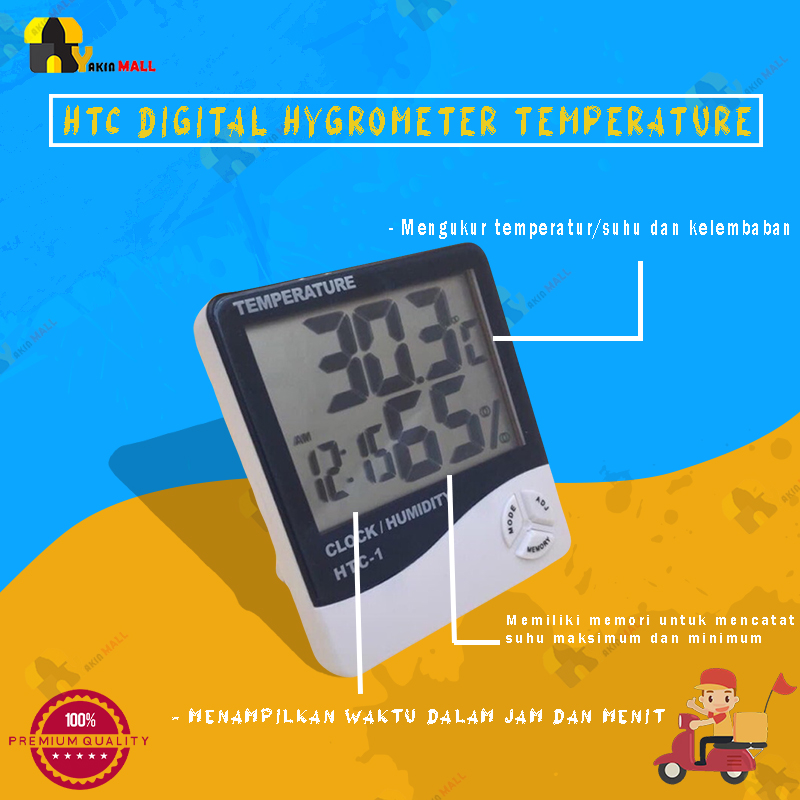 Jual Htc 1 Termometer Digital Thermometer Suhu Ruangan Hygrometer Htc 2