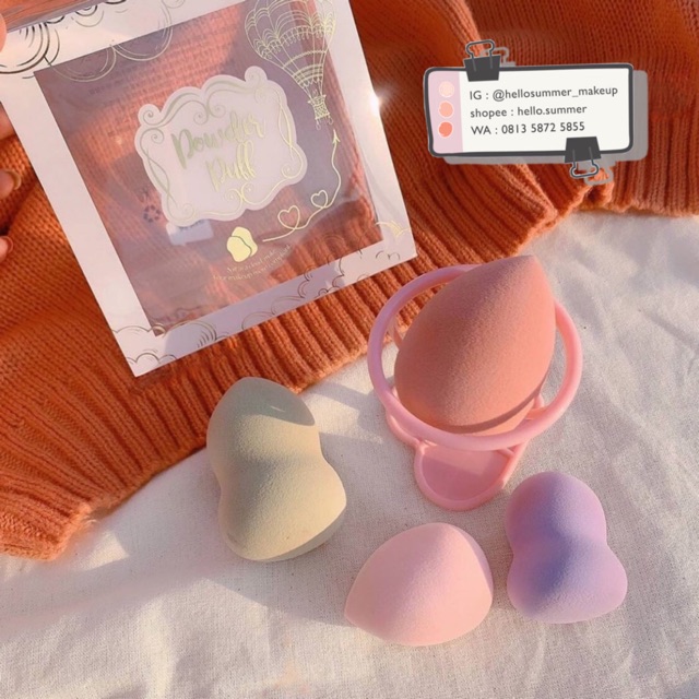 [ORIGINAL THAILAND] Xixi Powder Puff Beauty Blender Set