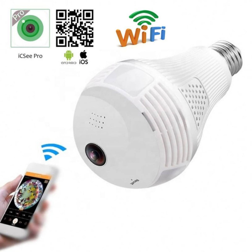 IP CAMERA BOHLAM Kamera CCTV IP Kamera V380 BOHLAM LAMPU 360 View Wifi Wireles- CCTV Bola Lampu