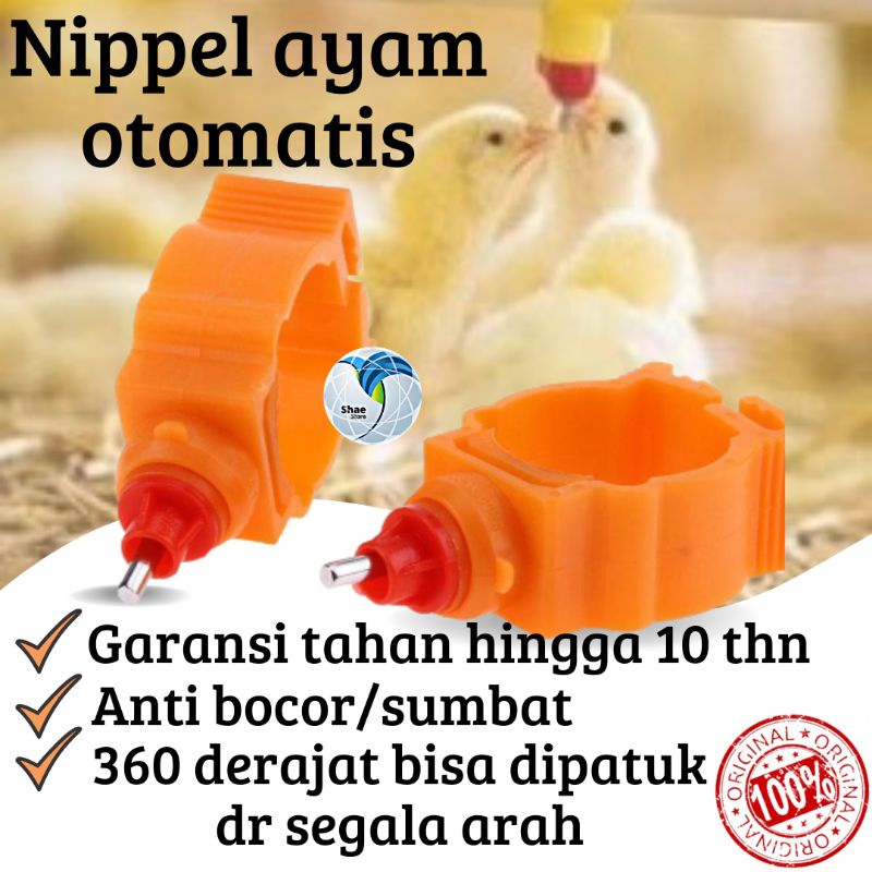 Niple Tempat Minum Ayam Broiler Petelur Puyuh Tanpa Mangkok