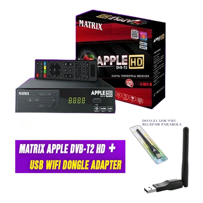 Jual Set Top Box Tv Digital Matrix DVB T2 Apple HD EWS / set top box