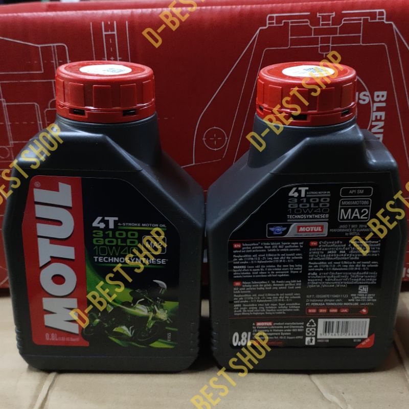 Oli motul 3100 Gold 10/40- 0,8 liter