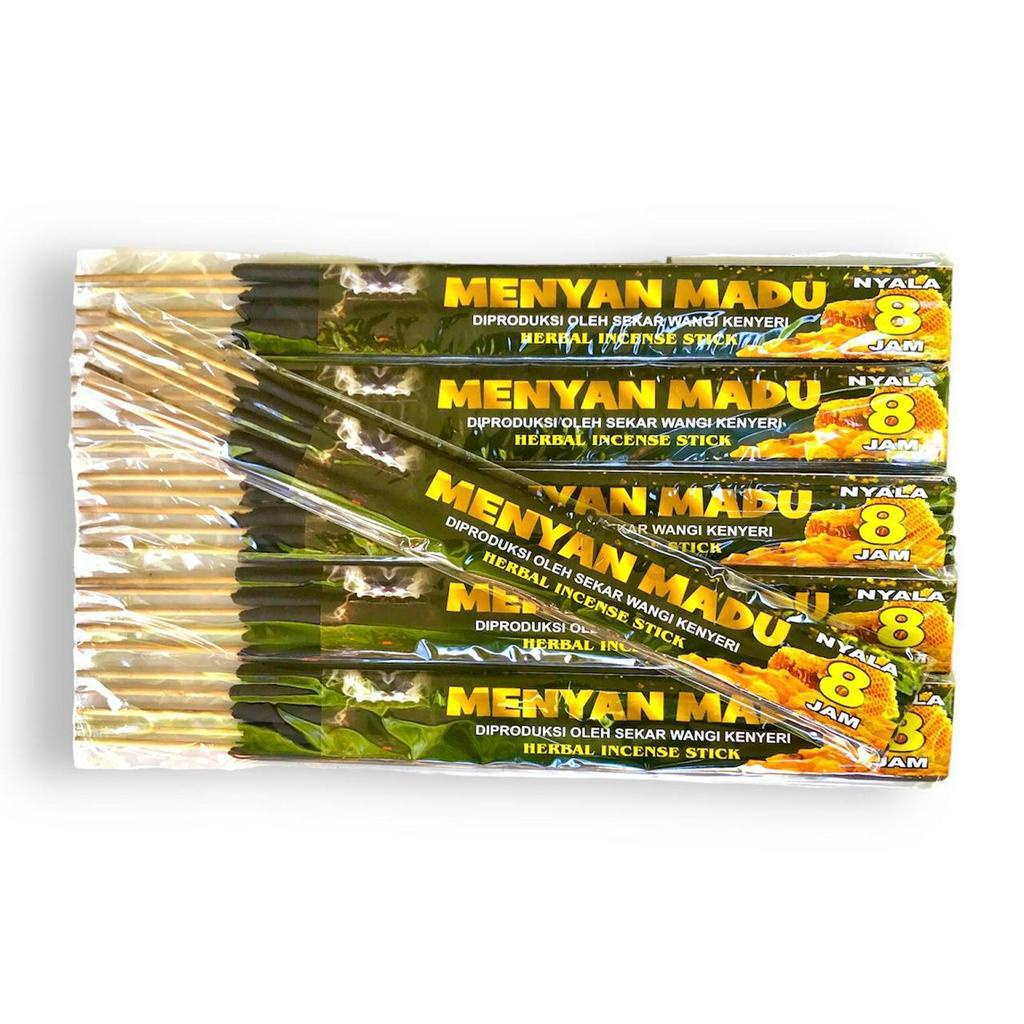 Dupa Jumbo 8 jam Kemenyan Madu Herbal isi 5 Stik 50 cm Abu Dingin